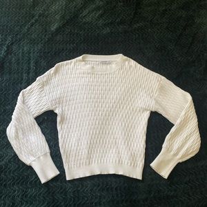 Cropped sweater with balloon sleeves size M